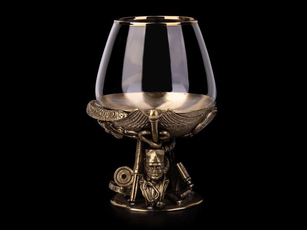 Бокал для коньяка Медицинский (латунь, стекло) 