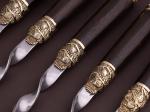 Набор шампуров Древесная лоза Премиум (рукоять венге, литье латунь) 6 шт