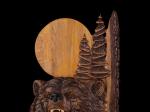 Панно резное Медведь из дерева