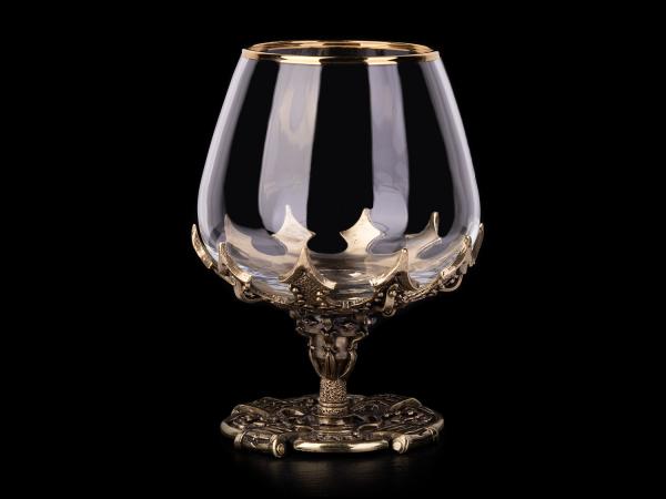 Бокал для коньяка Корона (Латунь, стекло)