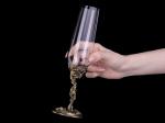 Бокалы для шампанского Виногрдная лоза 3 шт (Латунь, стекло)