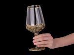 Бокалы для вина Роял 2 шт в подарочной коробке (Латунь, стекло)
