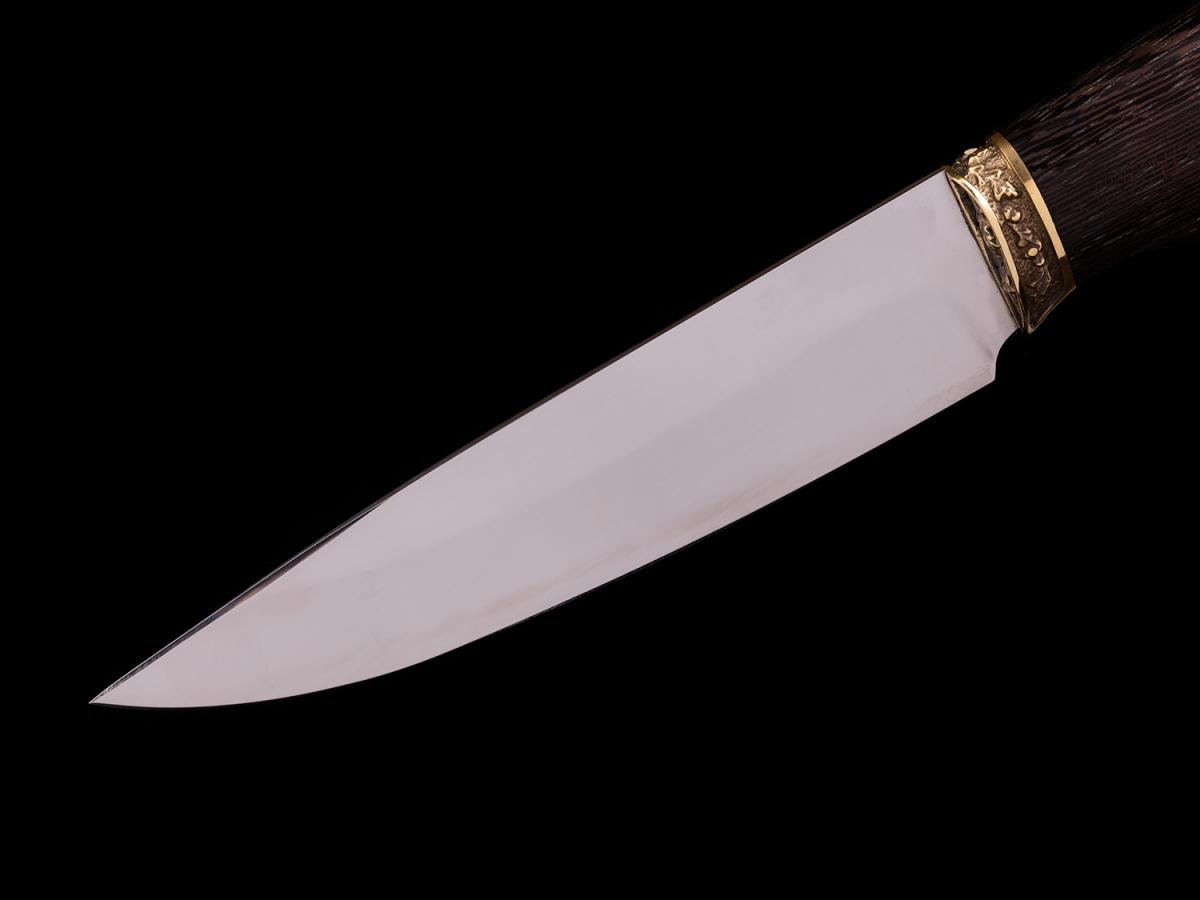 Нож для пикника Олень (65х13, Венге, латунь)