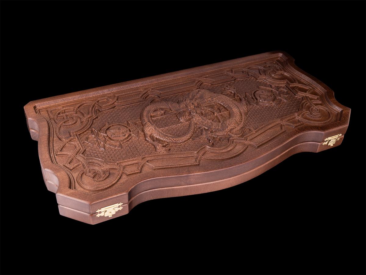 Нарды ивановские Дракон резные (Бук)