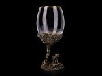 Бокал для вина Тигр (Латунь, стекло)