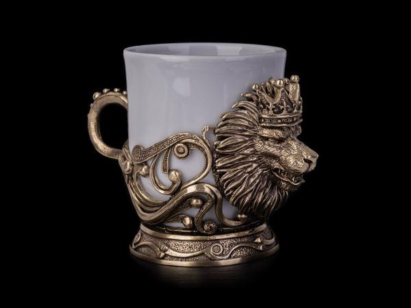 Кофейный набор Лев (Латунь, керамика)