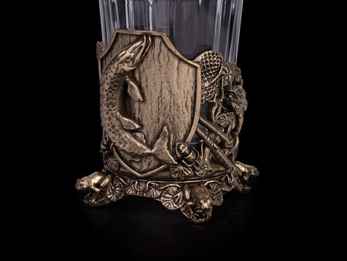 Стопки Трофейная рыбалка 3 (Латунь, стекло)