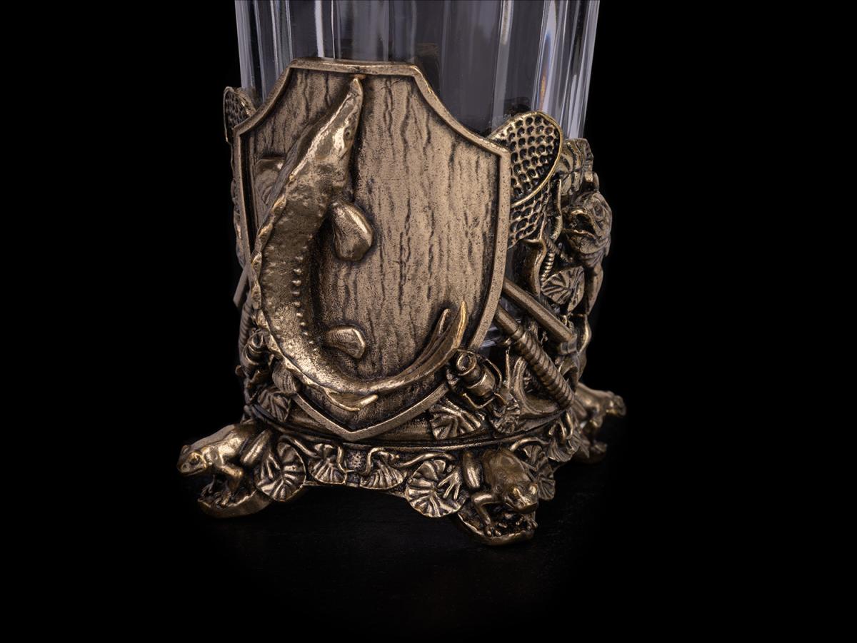 Стопки Трофейная рыбалка 3 (Латунь, стекло)