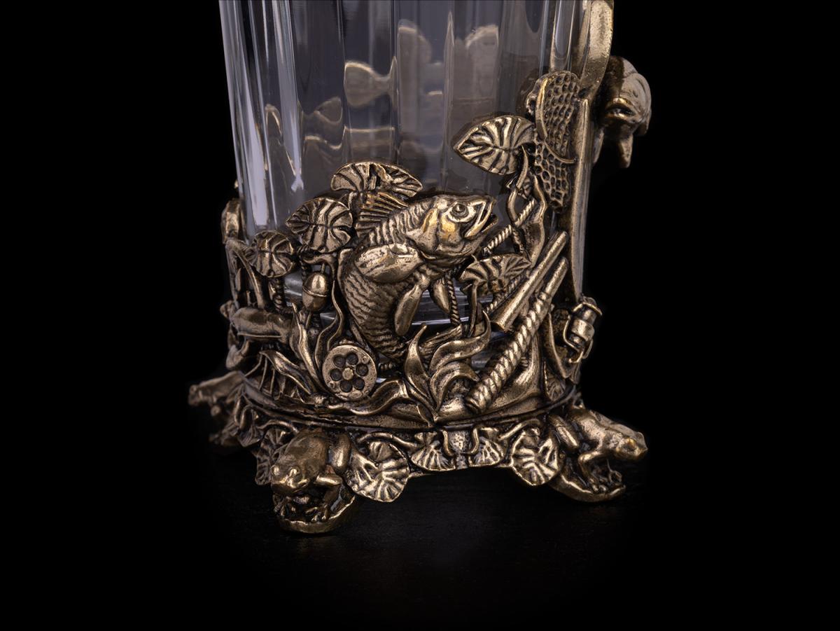 Стопки Трофейная рыбалка 3 (Латунь, стекло)