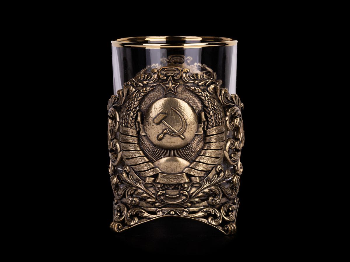 Бокал для виски СССР (Латунь, стекло)