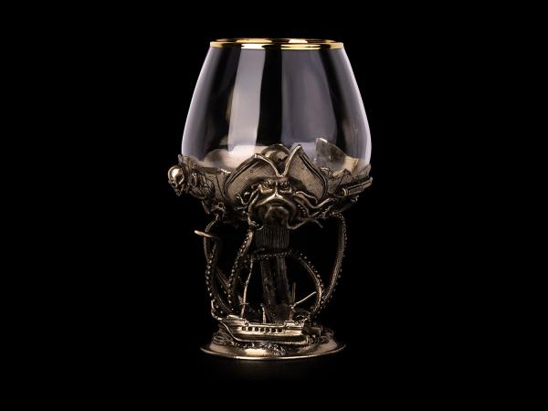 Бокал для коньяка Пират (Латунь, стекло)