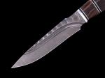 Нож Ворон (Дамасская сталь, вставка айронвуд, стабилизированная карельская берёза)
