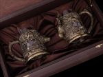 Пара подстаканников Медведь и Лось в подарочной шкатулке