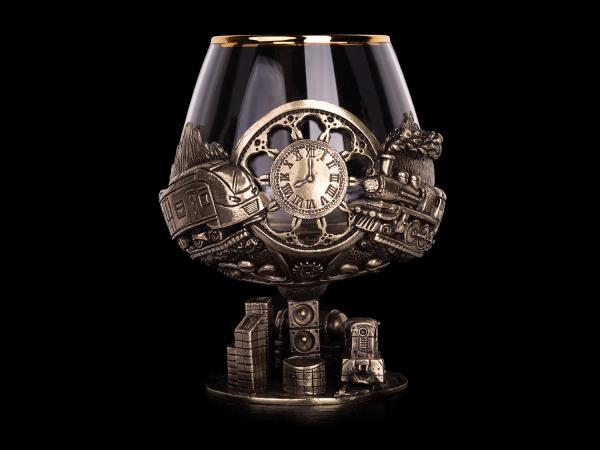 Бокал для коньяка Железнодорожный (Латунь, стекло)