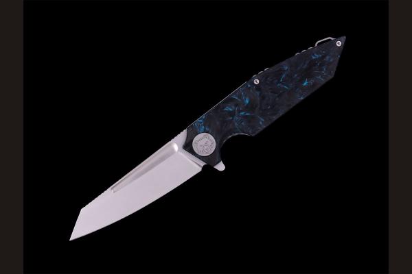 Складной нож Вектор (N690, Синий карбон)