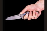 Складной нож Баланс из порошковой стали М390 вставка цирконий