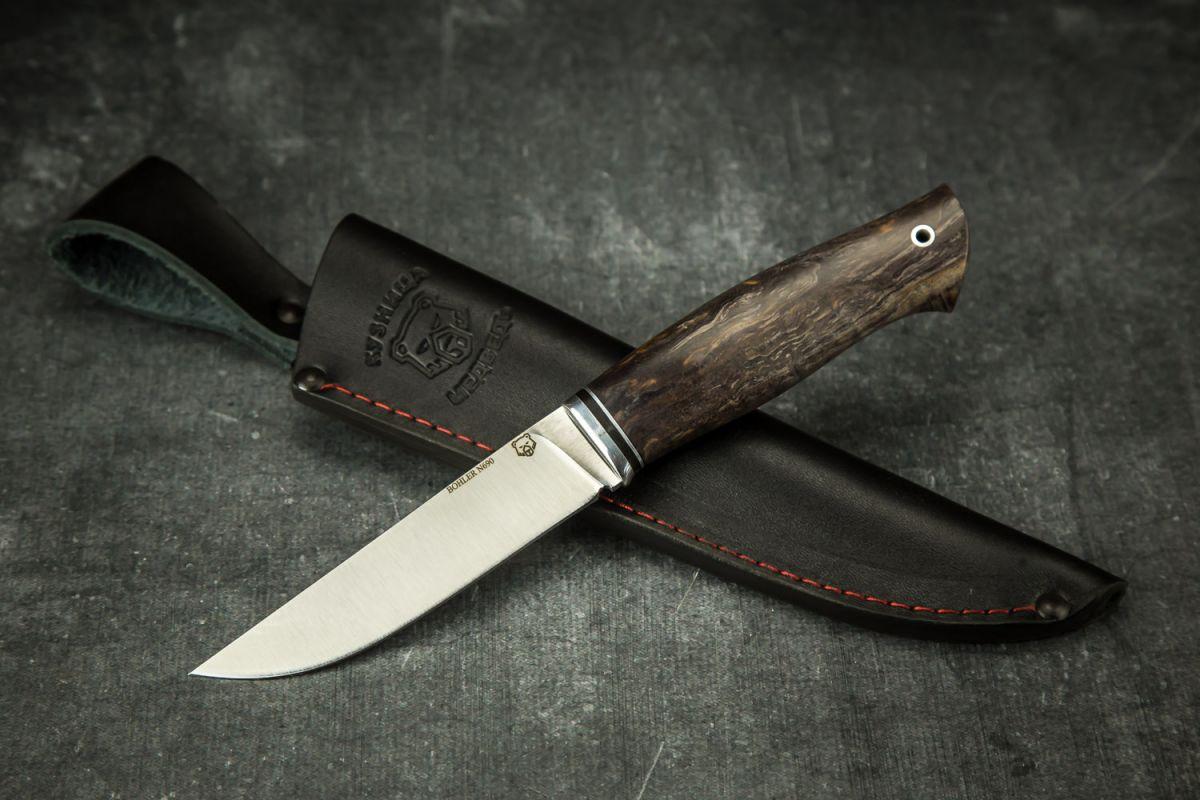 Нож Барс 2 (N690, стабилизированная карельская береза)