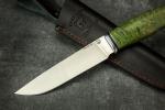 Нож Лиса (N690, стабилизированная карельская береза)