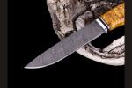 Нож Егерь (Дамаск, стабилизированная карельская береза)