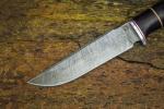 Нож Лиман (дамаск, чёрный граб, вставка береста)