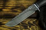 Нож Легионер (дамаск, чёрный граб, долы камень, дюраль)