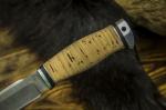 Нож Ворон (дамаск, береста, дюраль)