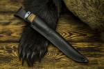 Нож Ворон (дамаск, береста, дюраль)