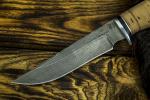 Нож Лис (дамаск, береста, дюраль)