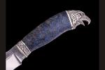 Нож Ворон (95х18, стабилизированная карельская берёза, литьё мельхиор 2)