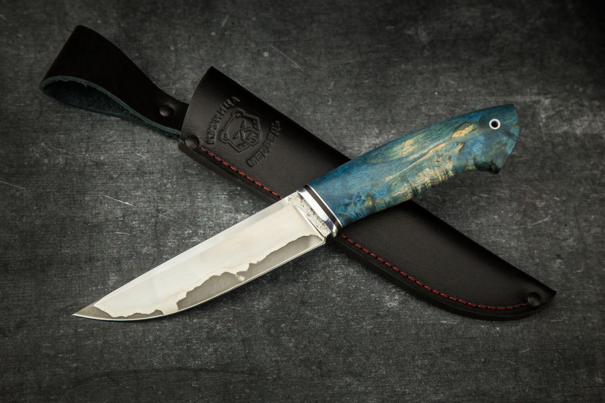 Нож Русский 2 (Х12МФ в обкладках 95Х18, карельская береза)