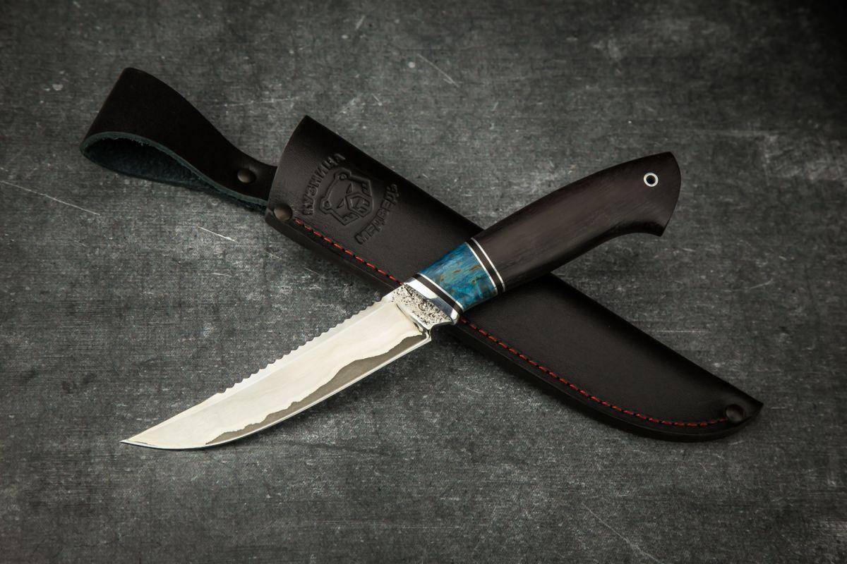 Нож Таймень (Х12МФ в обкладках 95Х18, черный граб, карельская береза)