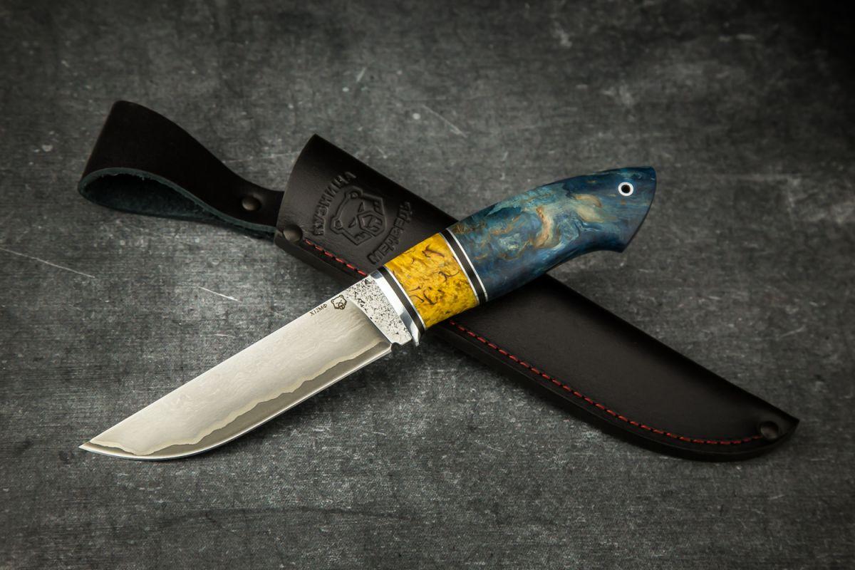 Нож Хантер (Х12МФ в обкладках 95Х18, карельская береза)