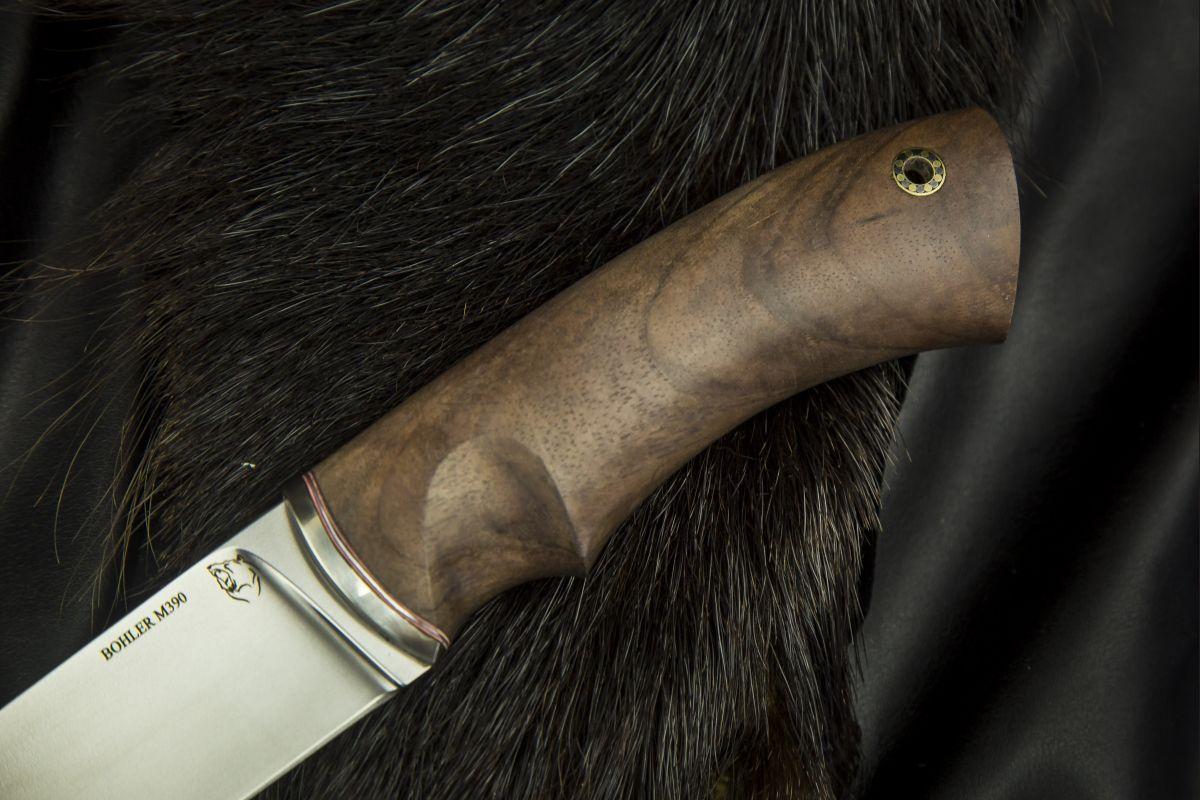 Нож Боровик-premium (M390, стабилизированная карельская берёза)