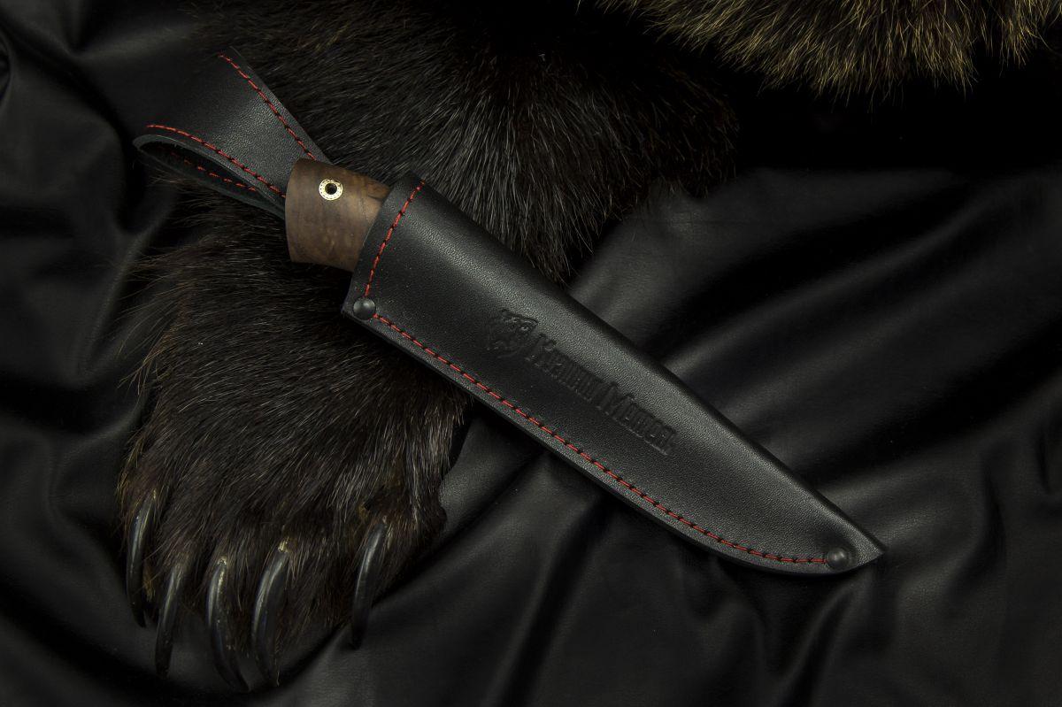 Нож Боровик-premium (M390, стабилизированная карельская берёза)