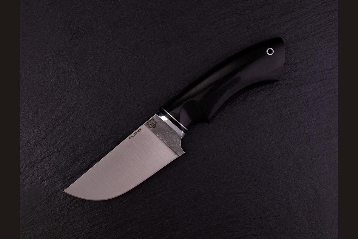 Нож Медведь - premium (М390, чёрный граб)
