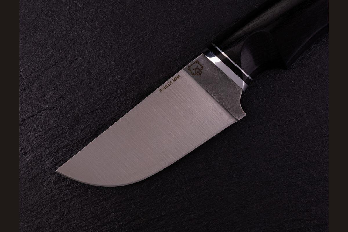 Нож Медведь - premium (М390, чёрный граб)