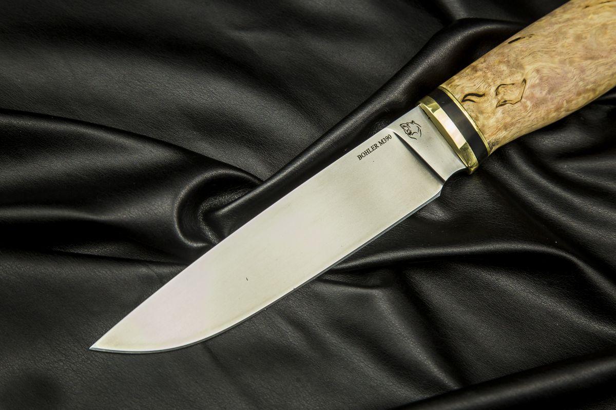 Нож Лиса (M390, карельская береза)