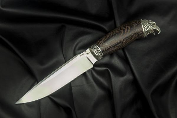 Нож Ворон (elmax, венге, литьё мельхиор 2)
