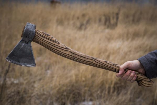 Топор большой Лесоруб (шх15 + у10а, рукоять ясень, резная)