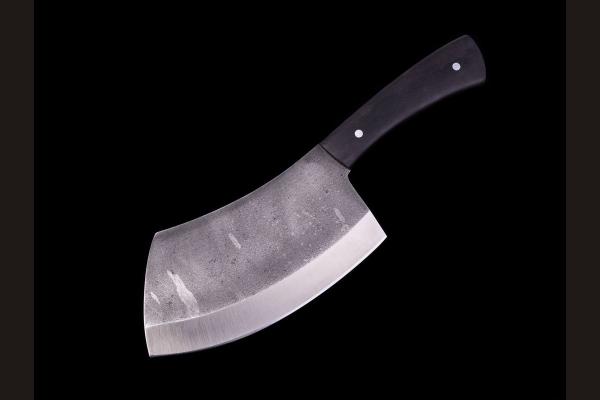 Тяпка №4 (95х18, цельнометаллическая, со следами ковки, чёрный граб)