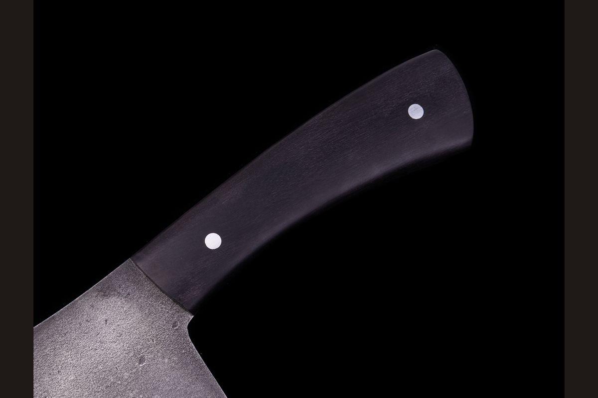 Тяпка №4 (95х18, цельнометаллическая, со следами ковки, чёрный граб)