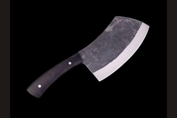 Тяпка №3 (х12мф, цельнометаллическая, со следами ковки, чёрный граб)