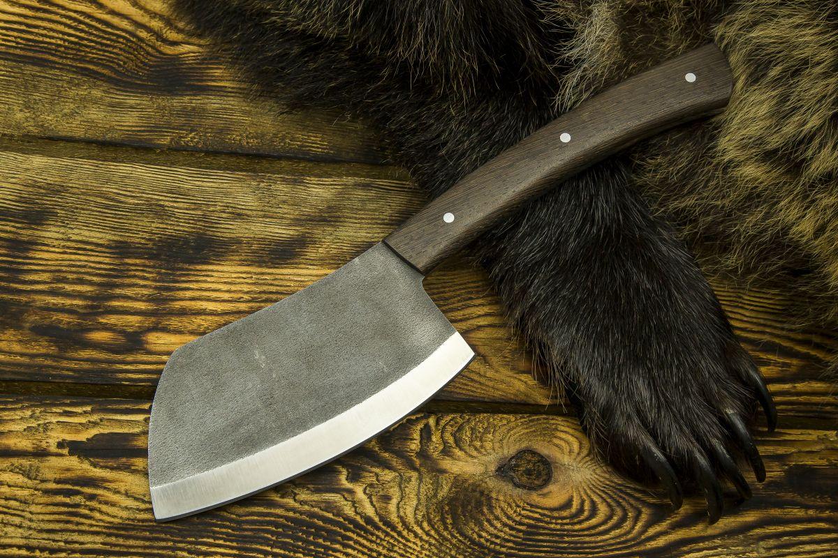 Тяпка №5 (95х18, цельнометаллическая, со следами ковки, венге)