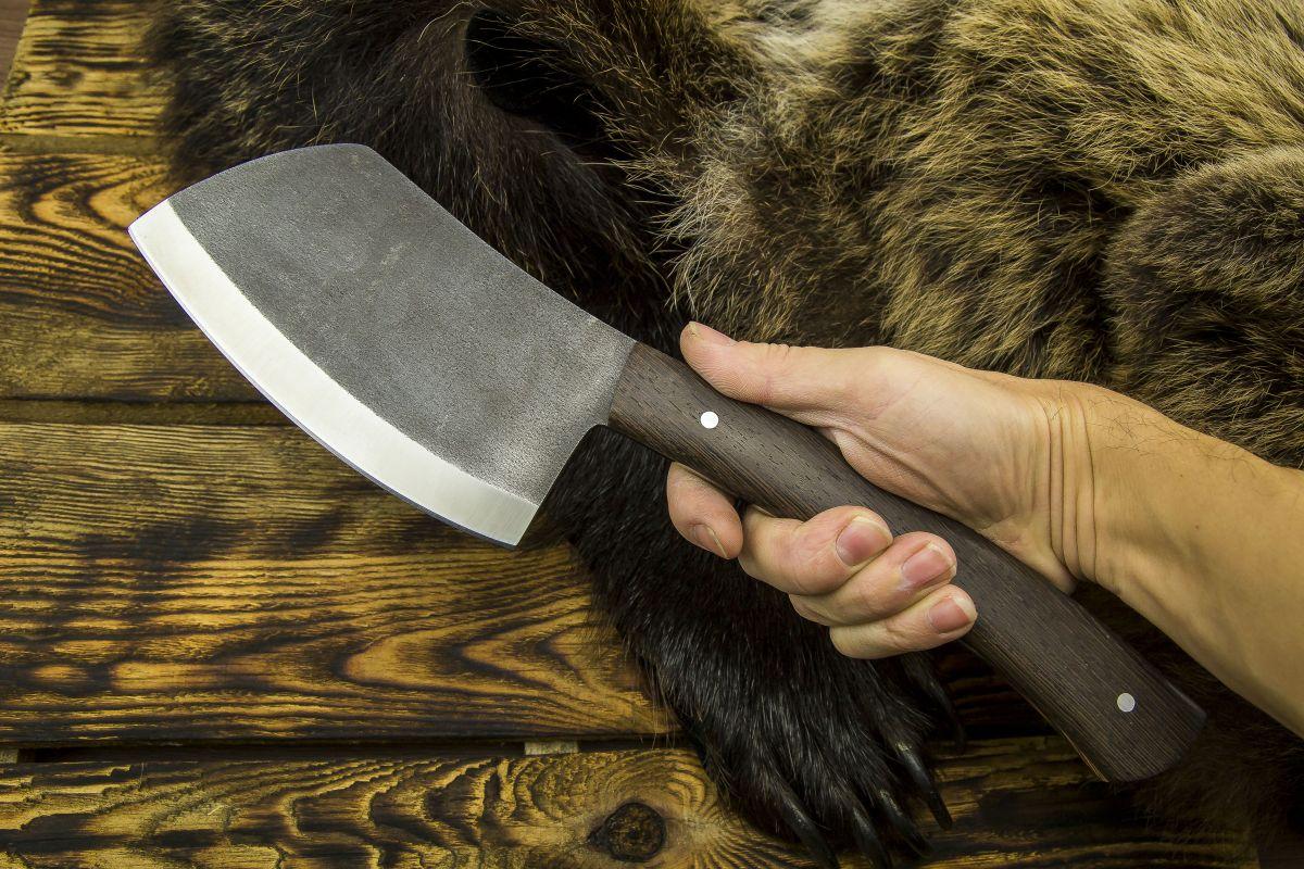 Тяпка №5 (95х18, цельнометаллическая, со следами ковки, венге)