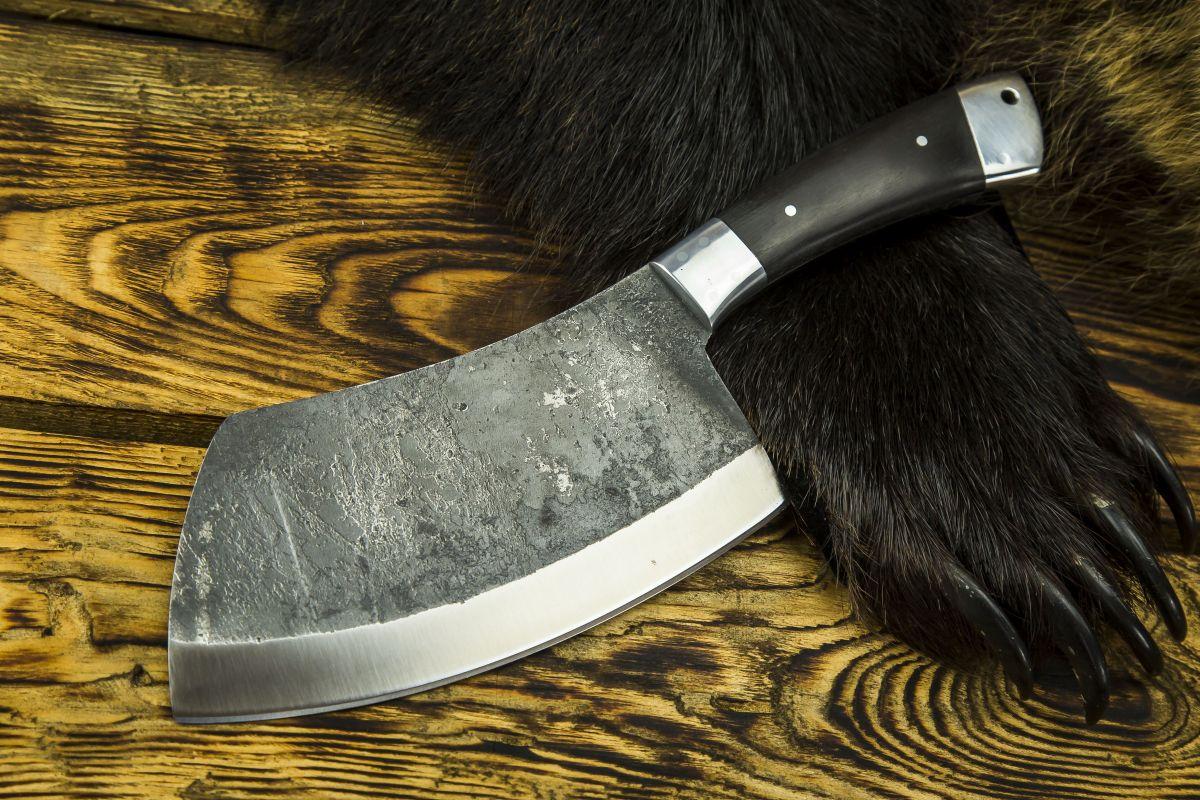 Тяпка №2 (х12мф, чёрный граб, цельнометаллическая)