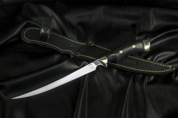 Нож Филейный (х12мф, чёрный граб, мельхиор)