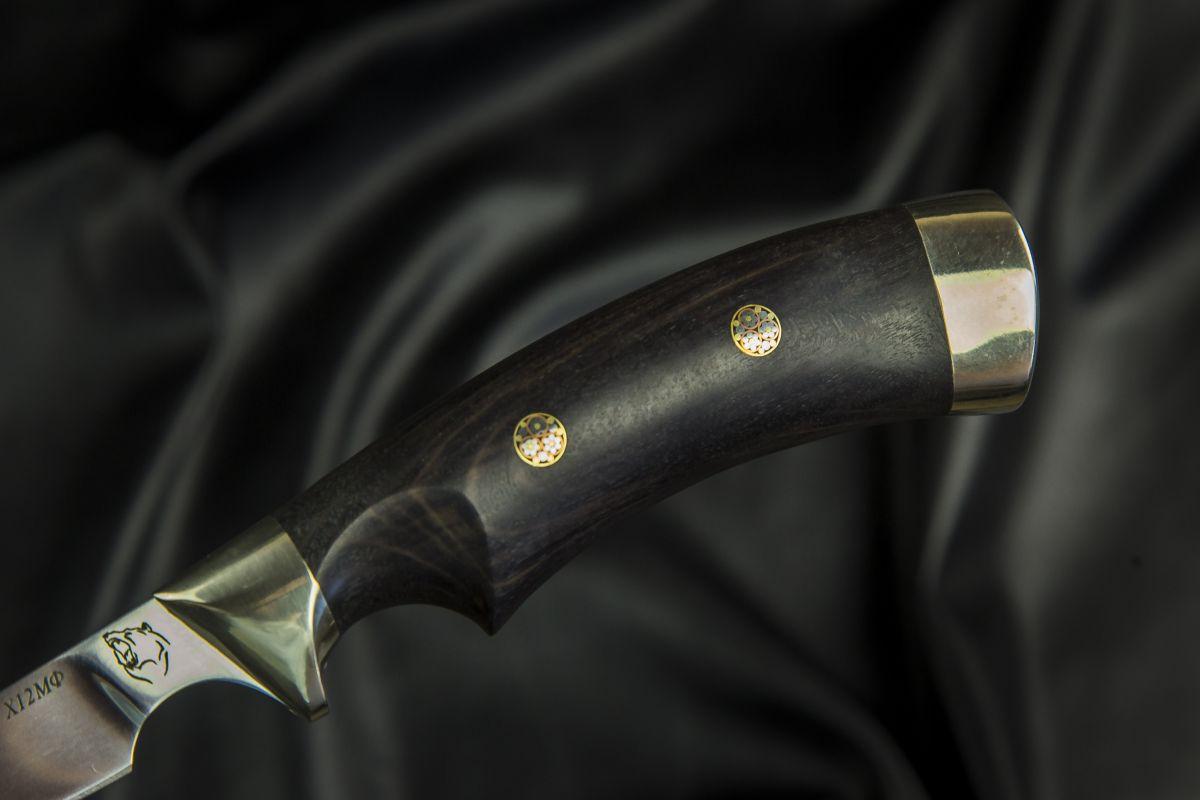 Нож Филейный (х12мф, чёрный граб, мельхиор)