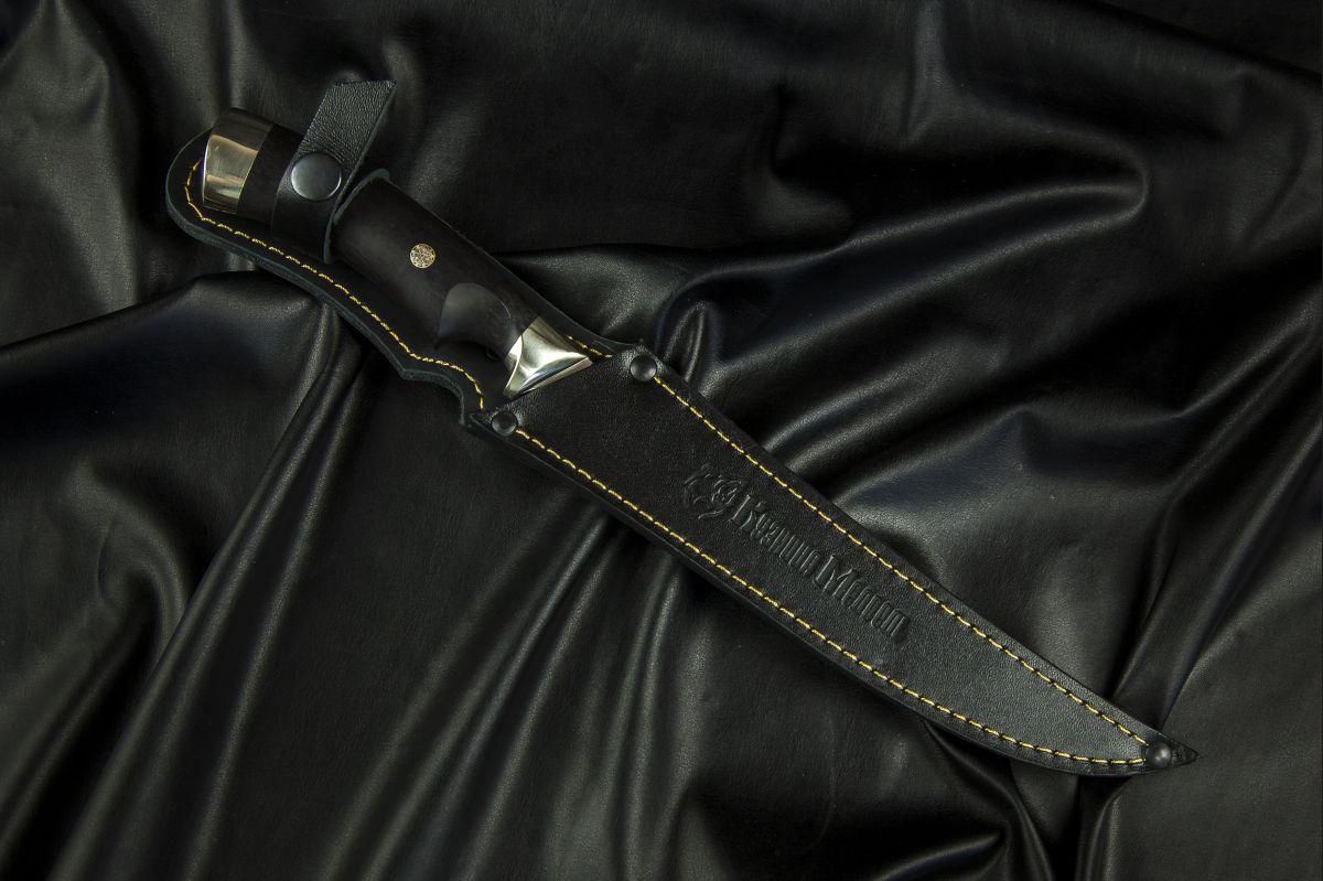 Нож Филейный (х12мф, чёрный граб, мельхиор)