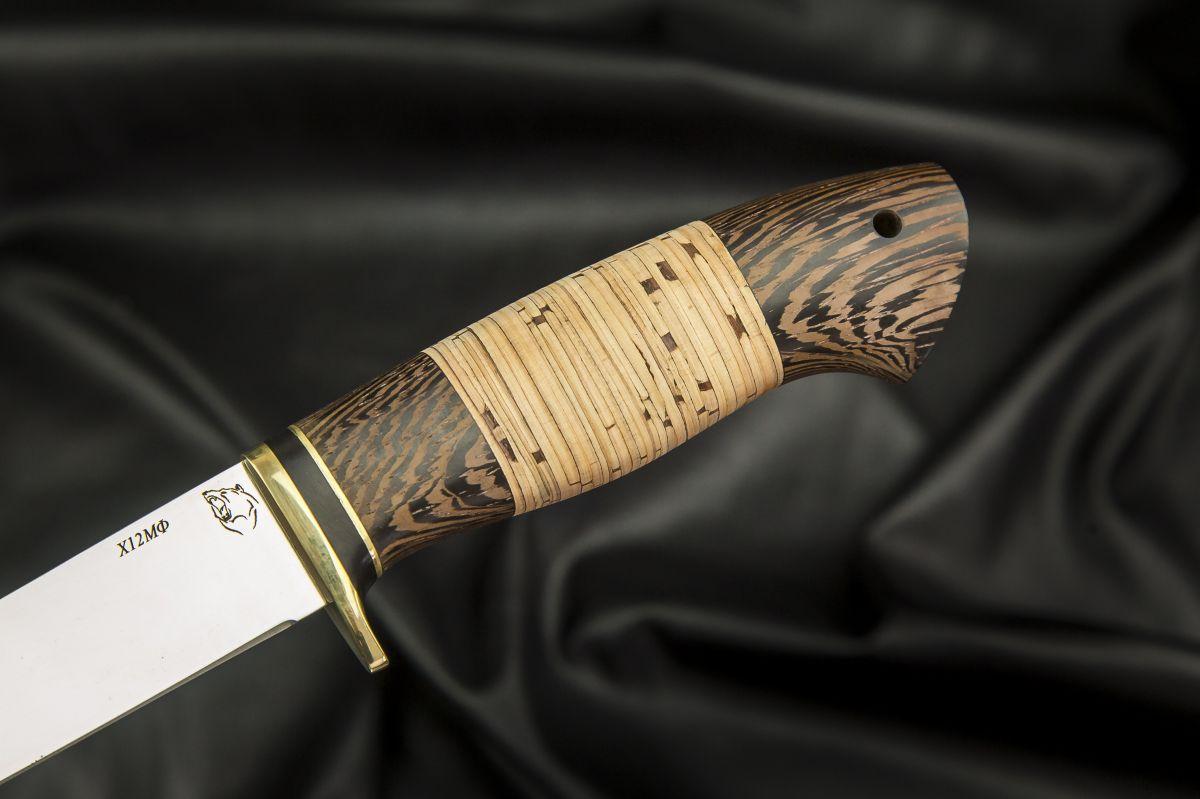 Нож Филейный малый (х12мф, береста венге)