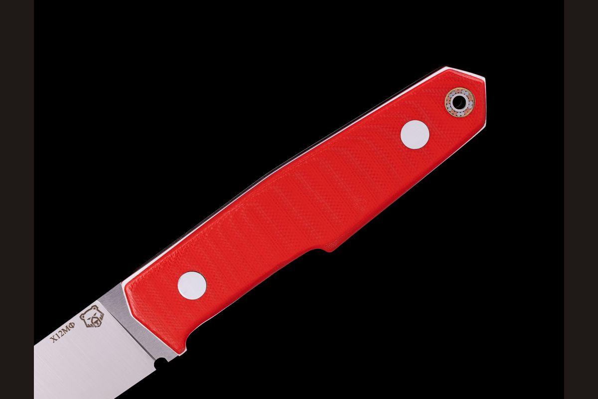 Цельнометаллический нож Геометрия (Х12МФ, накладки G10)